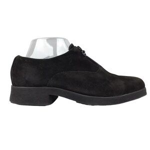 Aerosole Womens Dark‎ Brown Suede Square Toe Front Zip Slip On Shoes Size US 9M